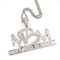 hip hop man in cyrstal ice out cuban necklace pendant mbm