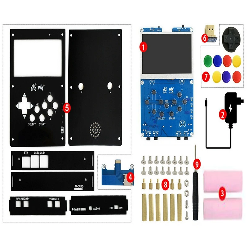 GamePi43 for RetroPie Game Console Raspberry Pi 3 B 800X480 4.3Inch IPS Screen EU Plug | Электроника