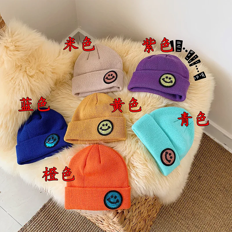 От 0 до 4 лет бесплатная доставка вязаная шапочка для малышей однотонные теплые