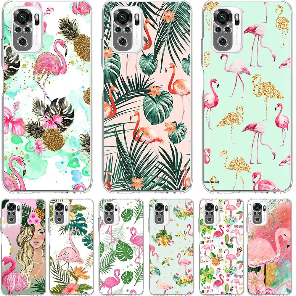 

Cute Flamingo Soft Phone Case Funda For Xiaomi Redmi Note 10 Pro 10S 9S 9 8 Pro 8T 8A 9A 9C 7 7A 6 6A K20 K30 Cover Coque