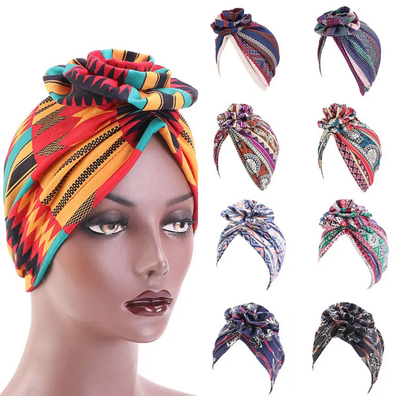 Новая Элегантная хлопковая 3D тюрбан с цветком Женская шапочка химиотерапия Рак