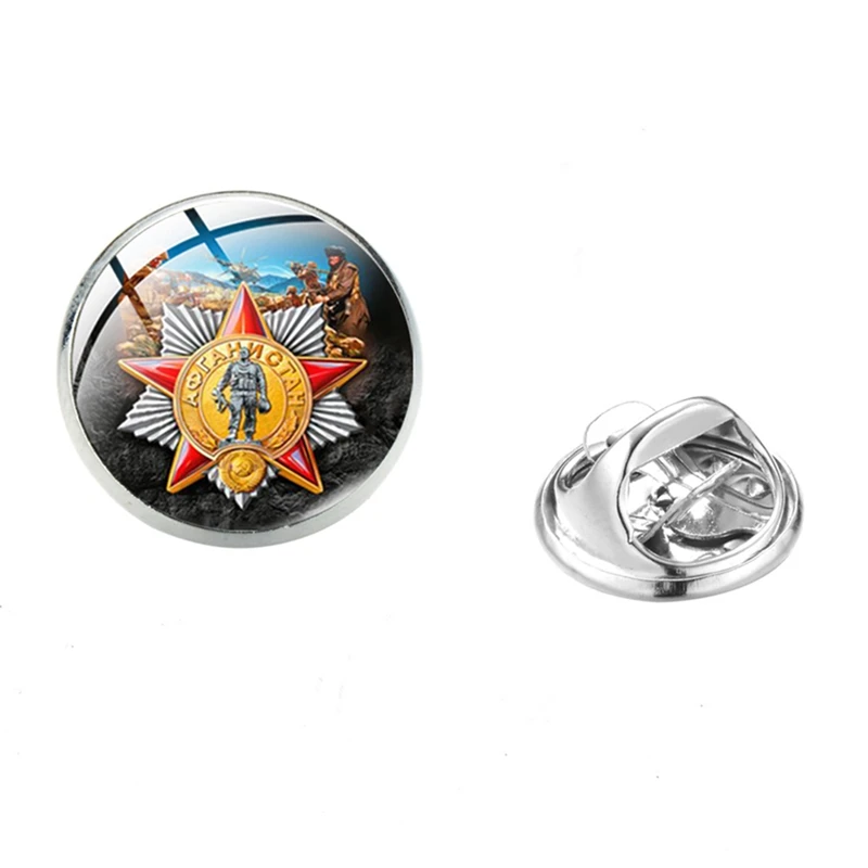 Новое поступление русские Броши спекснеза GRU на одежду выпуклые стеклянные