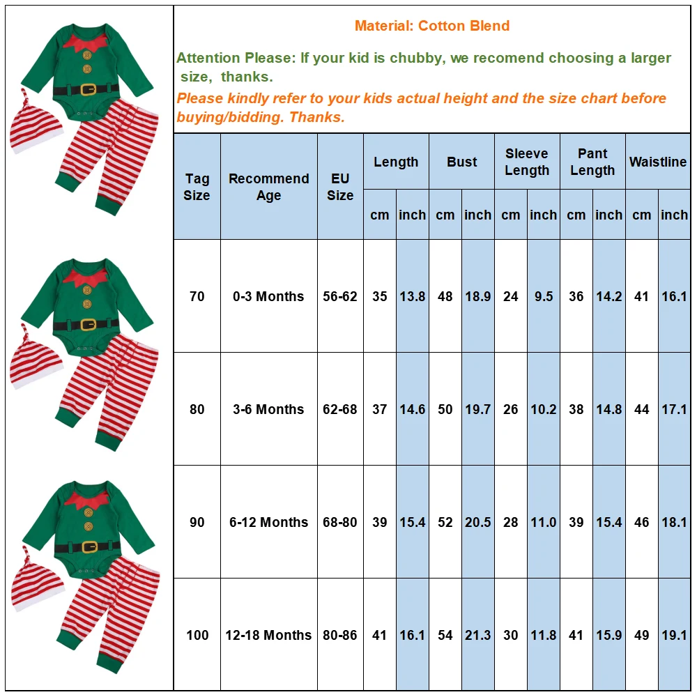 Костюм Санта Клауса для новорожденных мальчиков и девочек зеленый боди + штаны с
