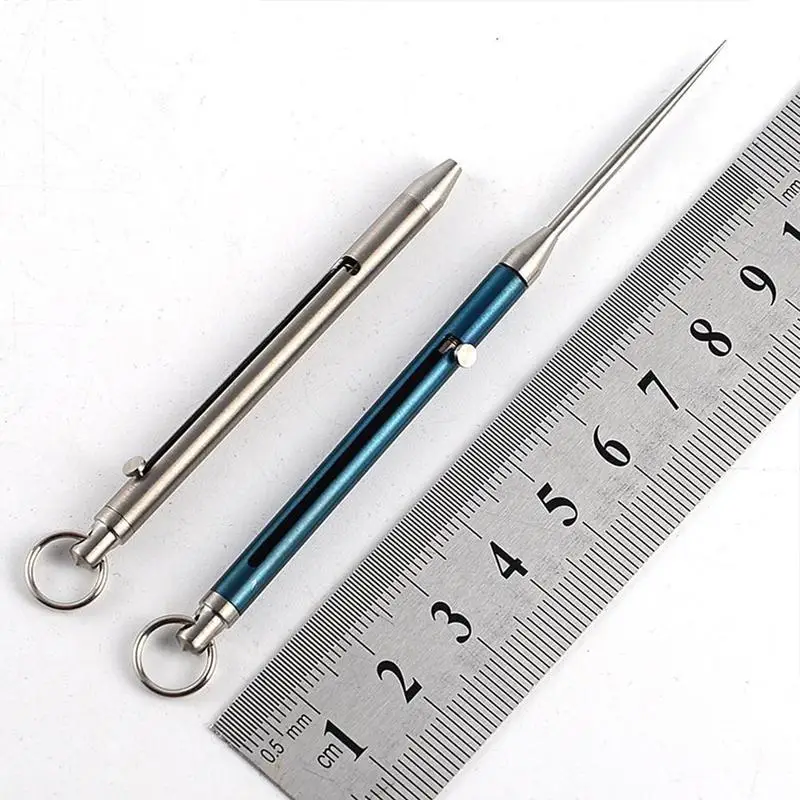 

Titanium Alloy Push-pull Spring Design Toothpick Holder D4Y2 Light Multi-function Outdoor Fork Tool Ultra Tools Toothpick P Z0A0