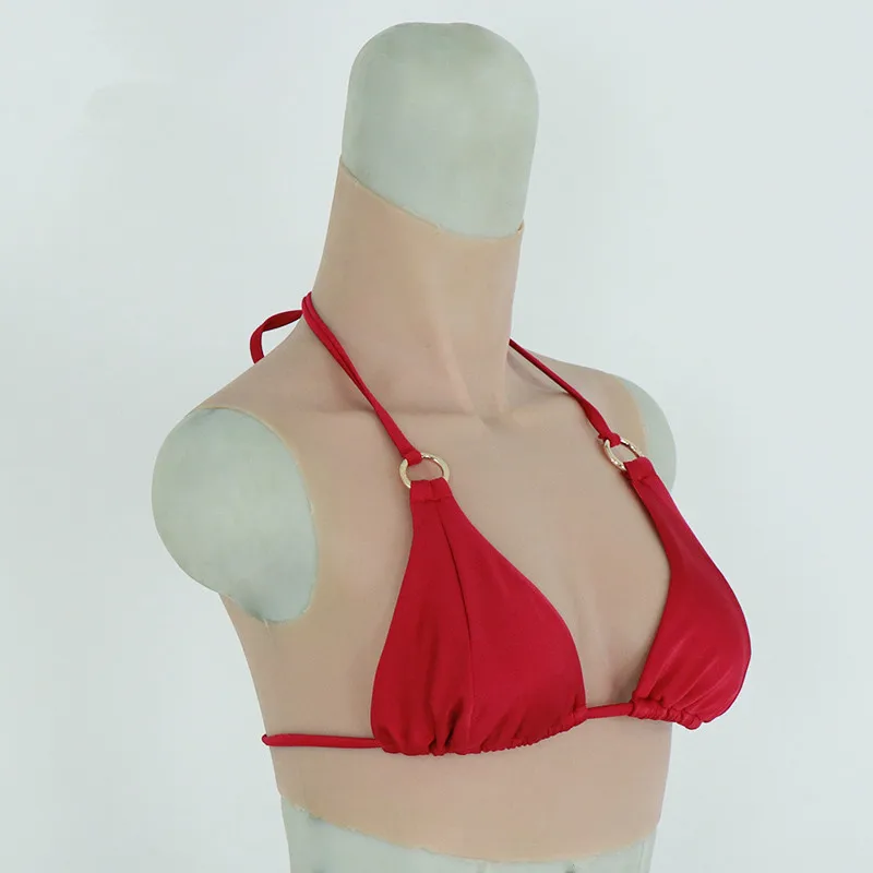 Artificial Silicone Breast Forms Top B- Cup Realistic Fake Boob for Crossdresser Drag Queen Shemale Transgender Artificial Latex