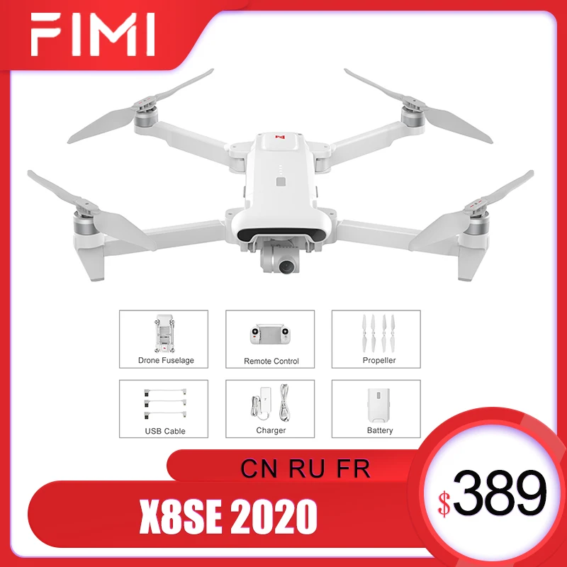 

FIMI X8 SE 2020 RC Drone X8SE 35Mins Flight Helicopter 8KM FPV 3-Axis Gimbal 4K Full HD Camera GPS RC Drone Quadcopter RTF