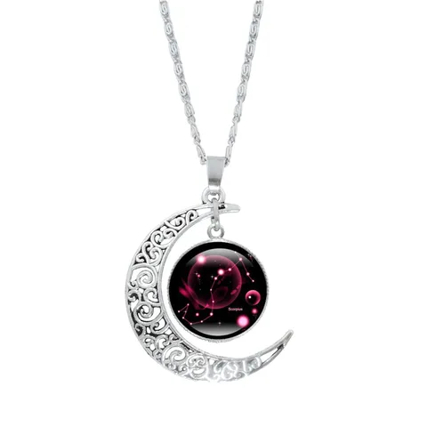 Цепочка с 12 созвездиями женская, элегантное ожерелье с кулоном в виде Луны, кружевное модное роскошное ювелирное изделие, подарок для девушек