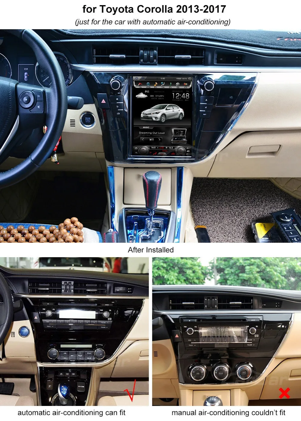 Автомобильный аудиоплеер Tesla Style с вертикальным экраном 10 дюймов 1024*768 Android DVD