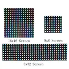WS2812B RGB 5050 SMD DC5V Гибкая 8x8 16x16 8x32 Пиксельная Панель Матричный экран WS2812 IC светодиодный модуль индивидуально адресуемый
