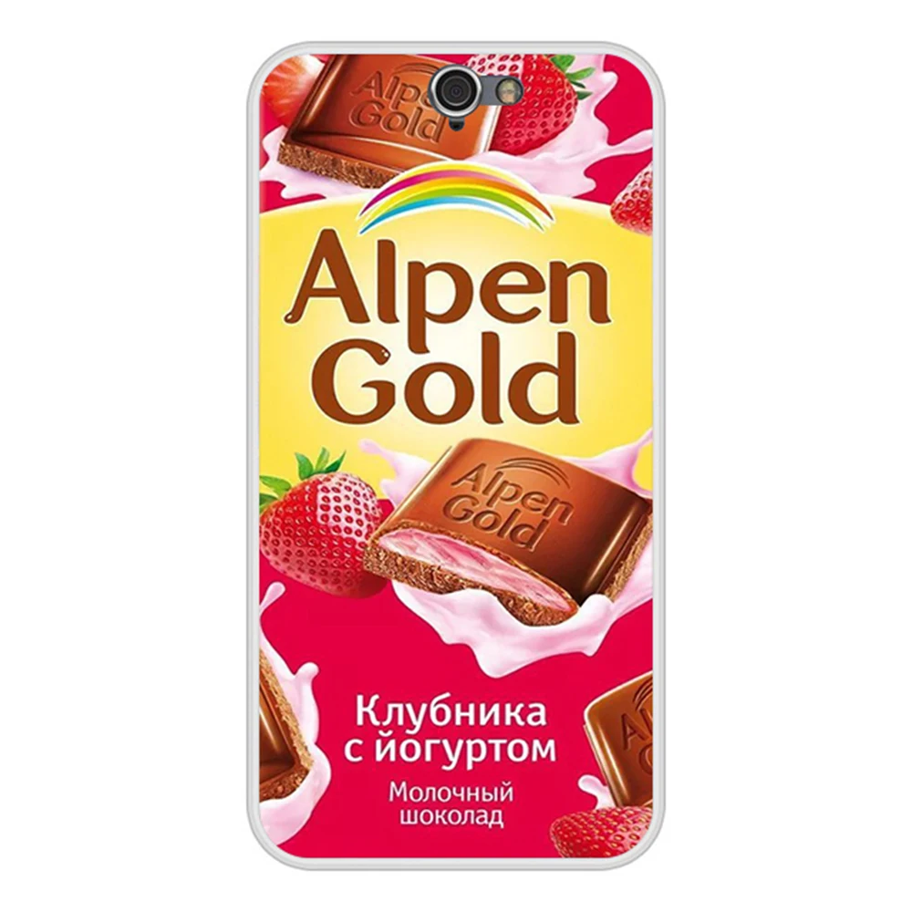 Силиконовый чехол для HTC One A9 Мягкий ТПУ Забавный шоколадный русский