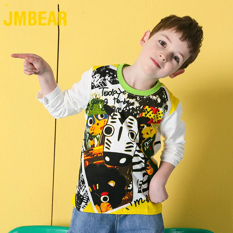 JMBEAR Boys and Girls Sweatshirts New kids Tops Western Round Neck Pullover Kids | Детская одежда и обувь