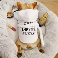 pet dog cute hooded sweaters teddy bulldog dog pajamas dog clothes