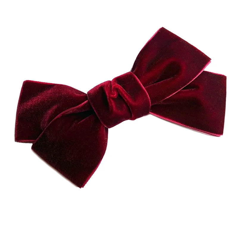 12 шт. смешанные цвета бархат бант для волос подростков элегантные женские