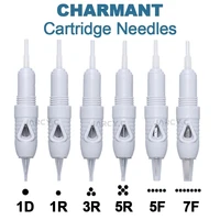 charmant microblading cartridge needle 8mm screw disposable tattoo needles for permanent makeup eyebrows lip liner eyeliner