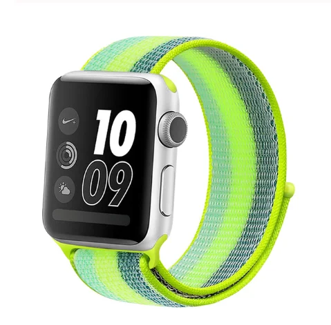 30 Ремешок для наручных часов Apple Watch 4 серии 3/2/1 38 мм 42 мм мягкий нейлон дышащий сменный ремешок Спортивные петли для наручных часов iwatch серии 4 40 мм 44 мм - Цвет ремешка: 30