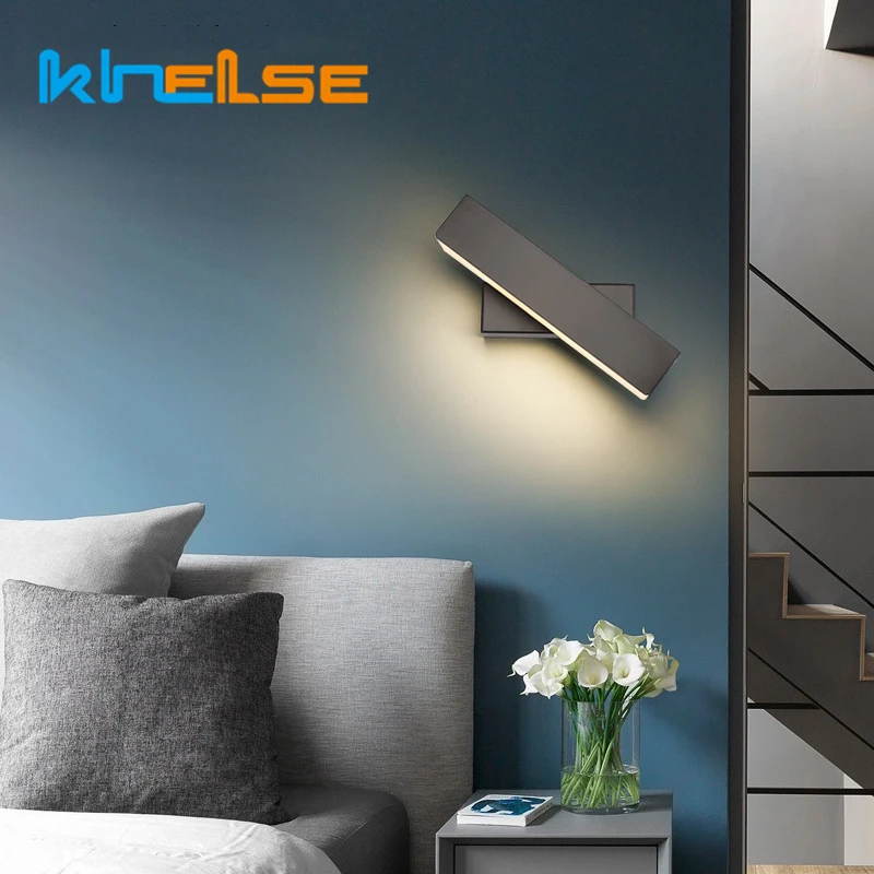 

Nordic LED Rotatable Wall Lamp Adjustable Steering Head Sconces Bedroom Bedside Corridor Hallway Home Decor Wall Lights Fixtures