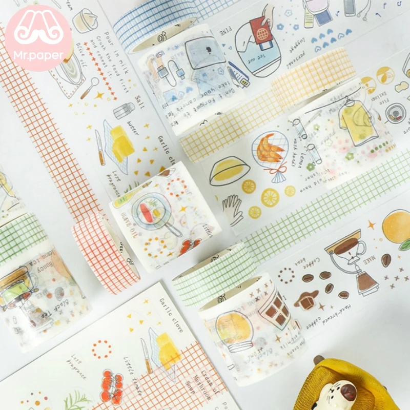 Г-н Бумага 2 шт./компл. Kawaii милые футболки с рисунком маленькой жизни Скрапбукинг деко DIY клейкие ленты пуля журнала украшения клейкой ленты