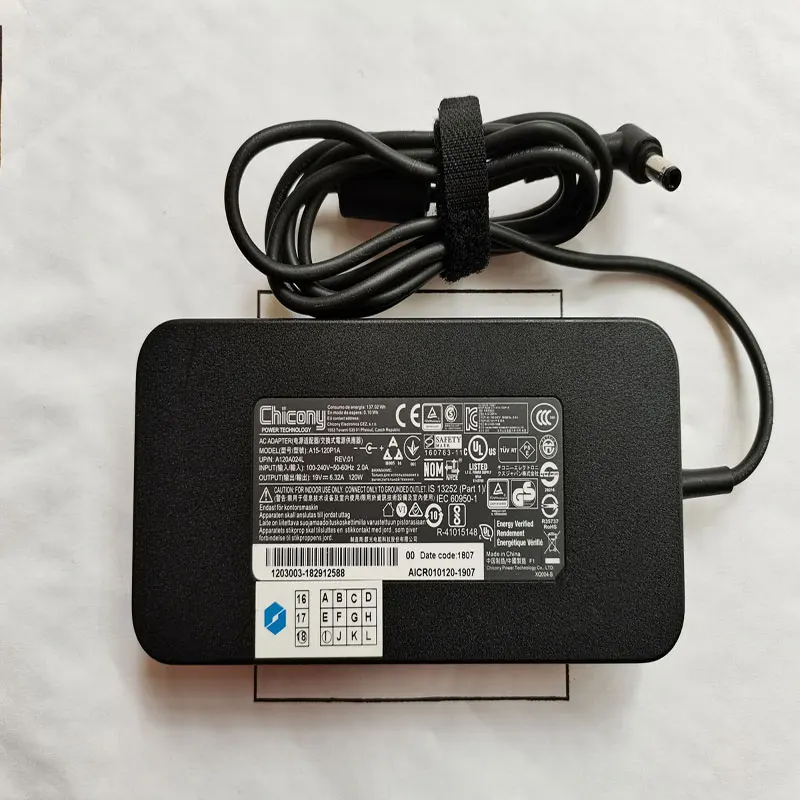 

Slim 19V 6.32A 120W A15-120P1A 5.5mm*2.5mm AC Adapter for Asus ROG Strix GL553VW GL553VW-DH71 Laptop Original Puryuan Charger