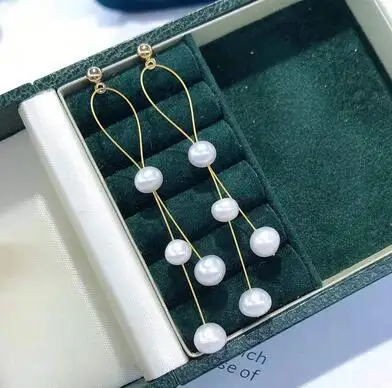 

noble AAA south sea freshwater pearls stud earring jewelry