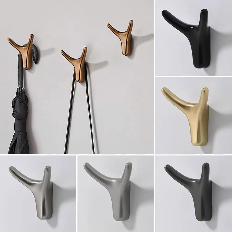 

Zinc Alloy Wall Hook Hanger Clothes Hook Coat Bag Hat Nordic Hanging Hooks Bathroom Kitchen Towel Clothes Racks Hooks