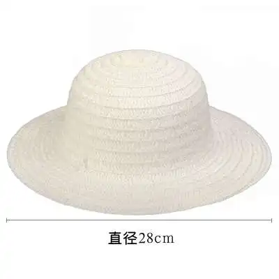 

hand painted blank palace materials Straw Hat Painting Hat Children Kindergarten Painting Painted Hand-painted Iti Coloring