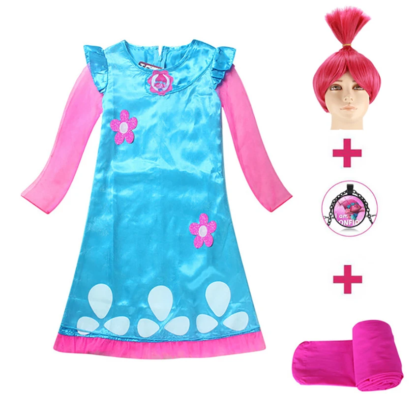 Костюм с рисунками троллей и щенков карнавальные костюмы на Хэллоуин для малышей