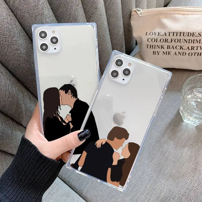 

The Vampire Diaries Damon Phone Case Transparent for iPhone 7 8 11 12 s mini pro X XS XR MAX Plus cover Clear mobile bag