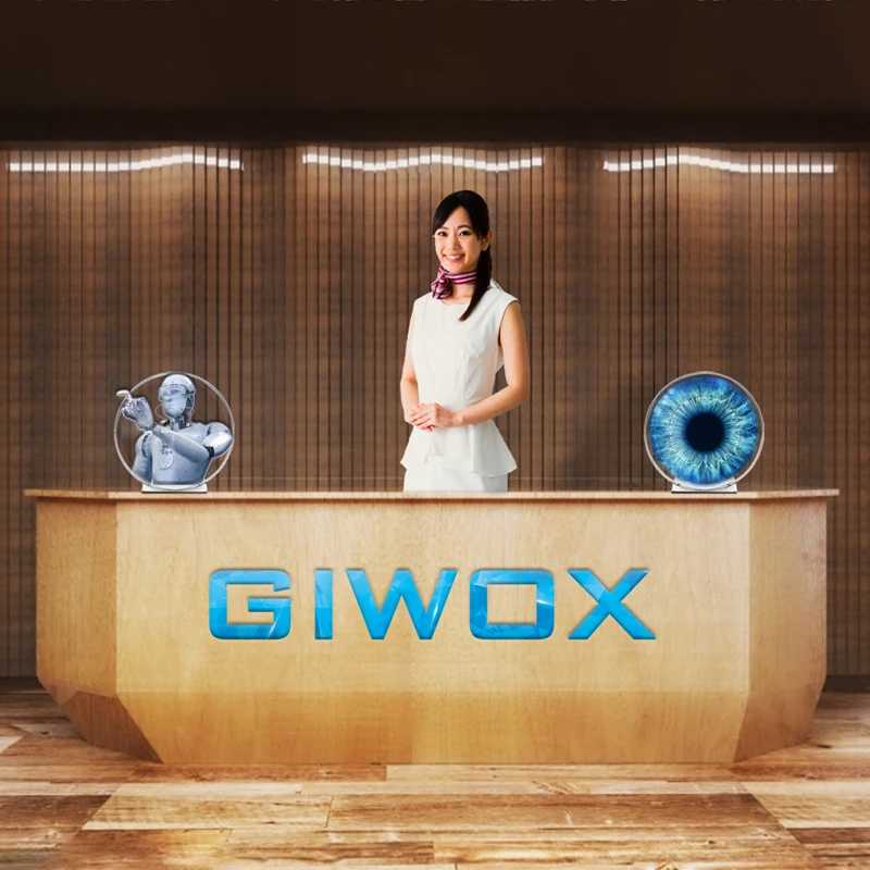 Дисплей голограммы GIWOX 3D вентилятор для проектора рекламный светодиодный веер