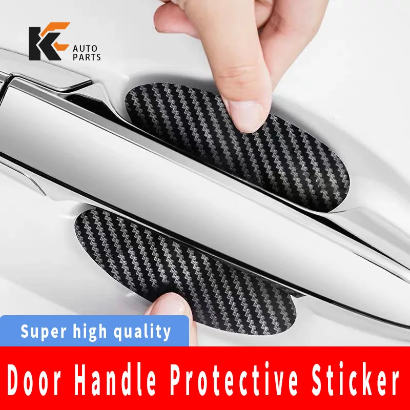 

For Car 4pcs/Set Door Handle Protective Paint Carbon Fiber Grain Door Bowl Paste Door Handle Protection Film Paint Scratch Proof