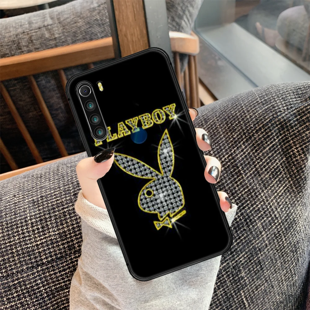

Fashion PlayBoy Logo Phone Case Cover Hull For XIAOMI Redmi 7 7a 8 8a 9 9a NOTE 6 7 8 8t 9 9s Pro Max 4X black Funda Luxury Cell