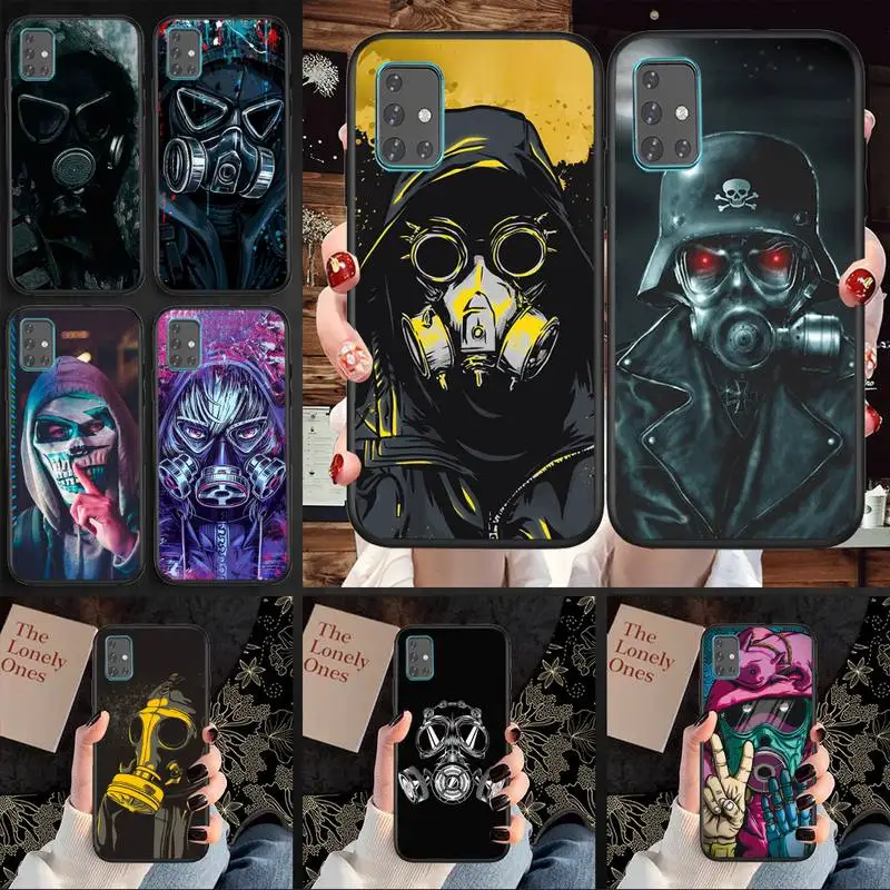 

Cool Man Antigas mask Phone Case TPU For Samsung S6 S7 S8 S9 S10 Plus S20 S21 S30Ultrs Fundas Cover