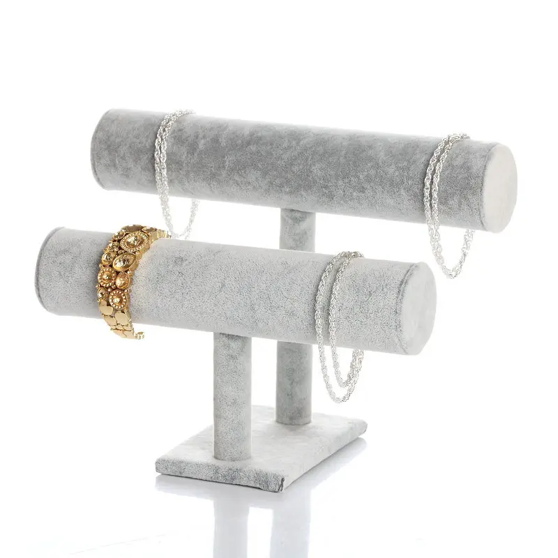 Вешалка для ювелирных изделий из бархата дерева мешковины | Украшения и