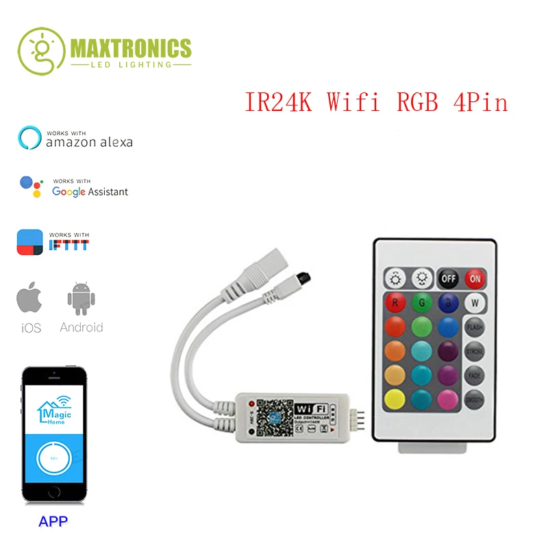 Беспроводной контроллер Magic Home DC5V 12 В 24 Bluetooth Wi Fi RGB/RGBW ИК РЧ LED для 5050 WS2811 WS2812B Pixel