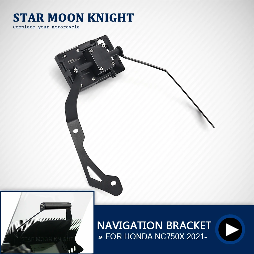 

Аксессуары для мотоциклов, кронштейн для пластины GPS-навигации, стенд для лобового стекла, держатель для телефона Honda NC750X NC 750X2021-