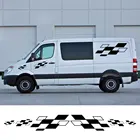 Наклейки на автомобиль, 6 шт.лот, наклейки для автодома, кемпера, фургона, спортивные полосы, графические наклейки сделай сам для Mercedes Benz Sprinter, автомобильные аксессуары