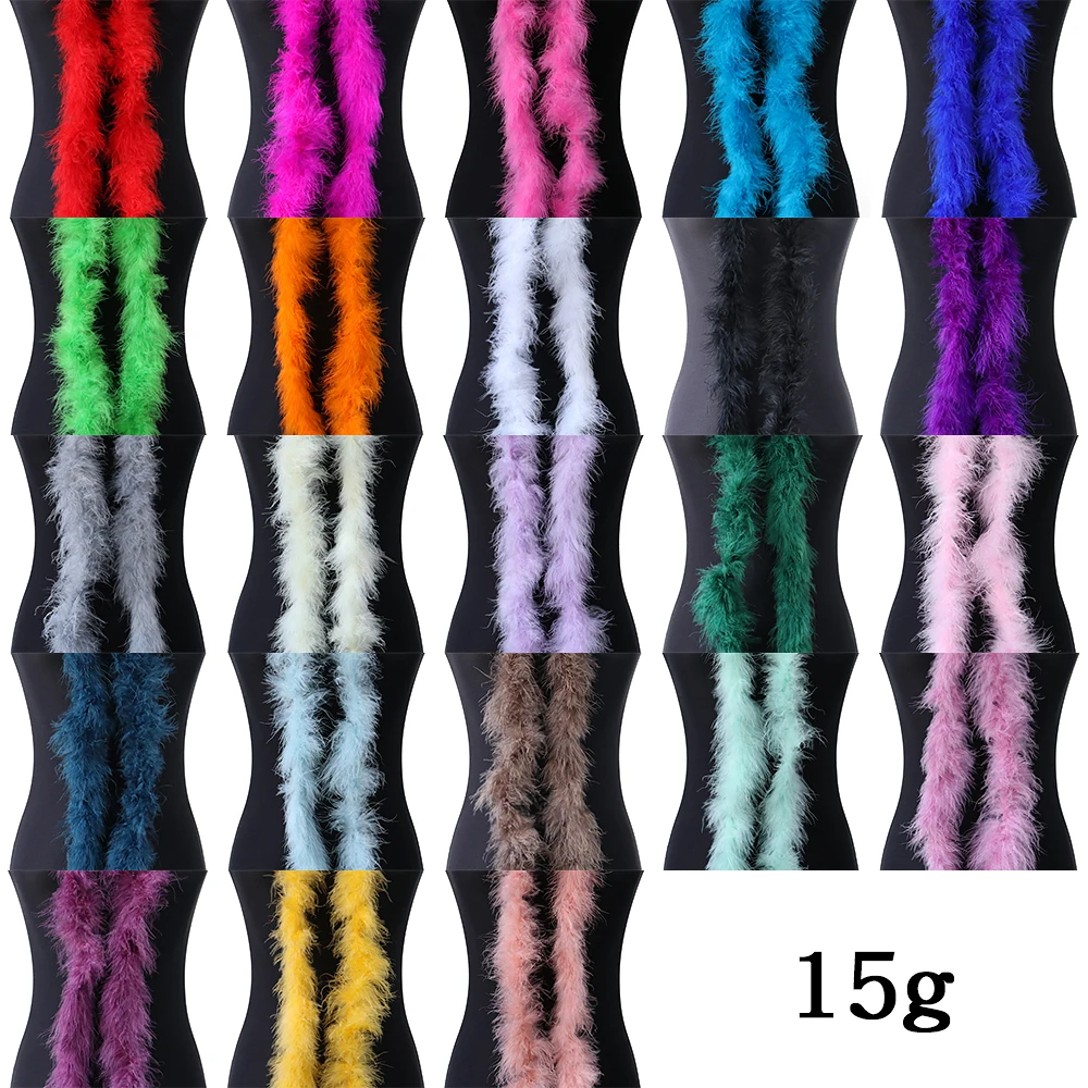 

15 Grams Marabou Turkey Feathers Boa Decoration for Christmas Tree Wedding Party Dress Clothing Sewing Accessories Crafts Plume
