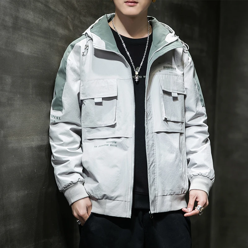 

New Men's Jacket Autumn 2020 Hot Style Youth Casual Coats Solid Loose Hip Hop Jacket Male High Quality M-4XL Drop Shipping