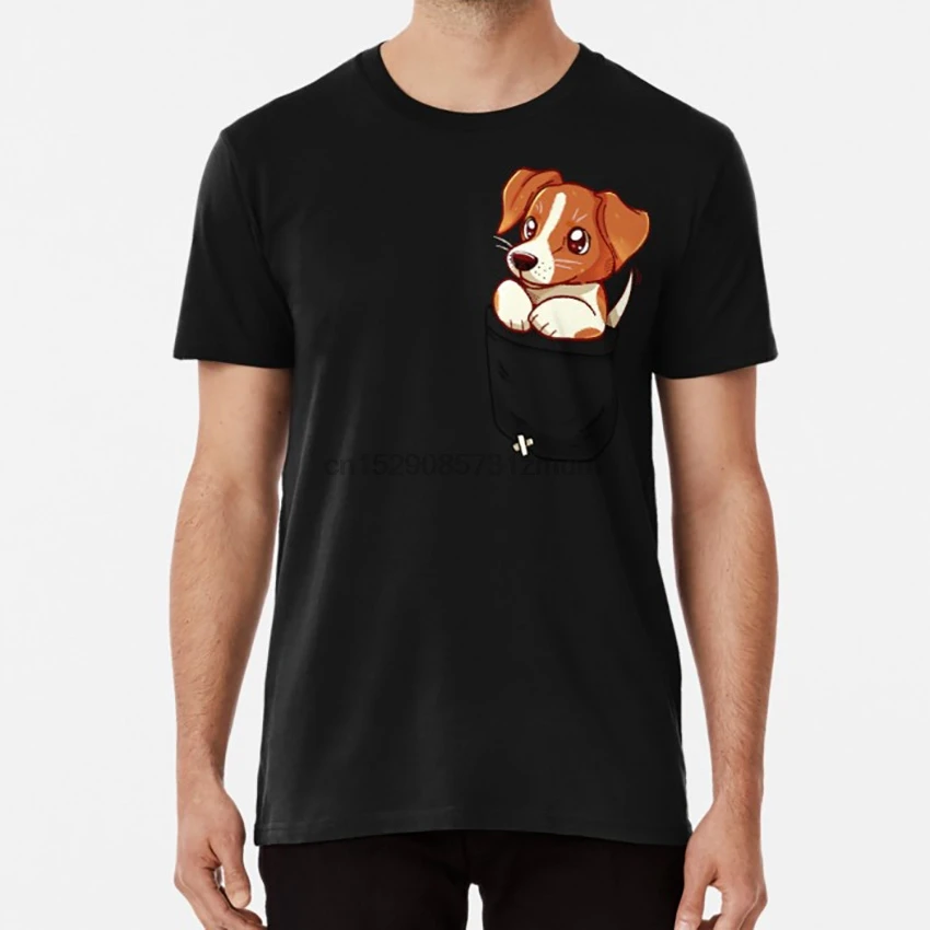 Милая футболка с карманом Джек Рассел терьер собака животное | Мужская одежда