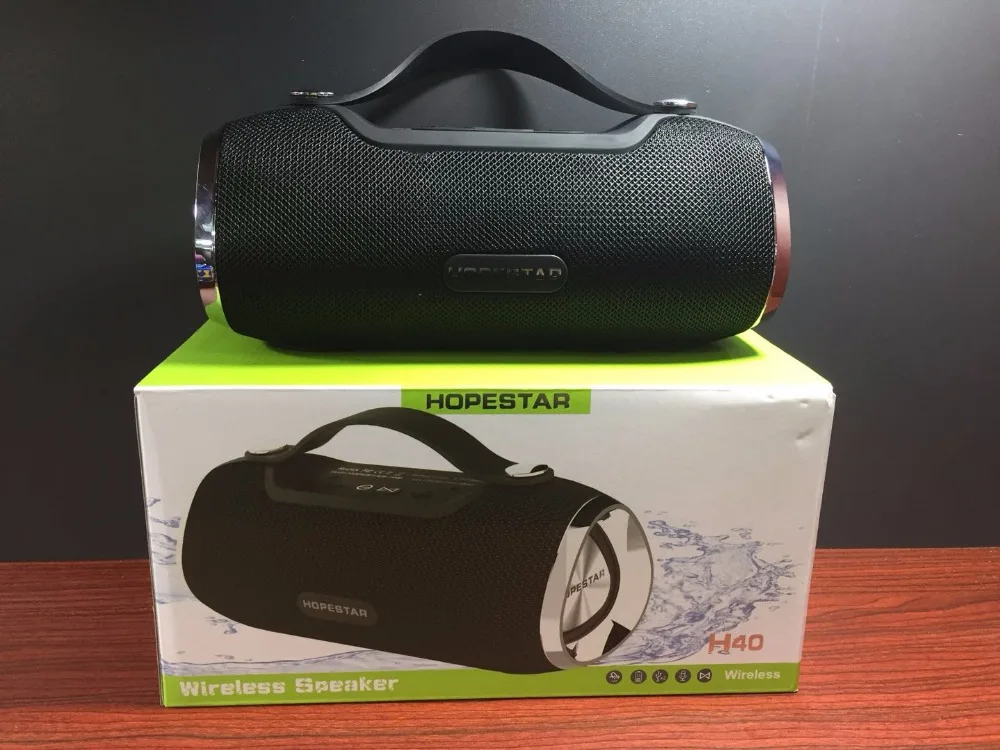 HOPESTAR H40 портативный Bluetooth динамик беспроводной 3D стерео Саундбар водонепроницаемый открытый сабвуфер Mp3 плеер TF для зарядки TF USB