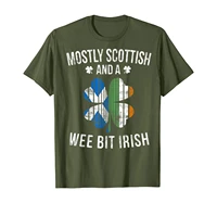 scottish wee bit irish t shirt scotland patrick day gifts