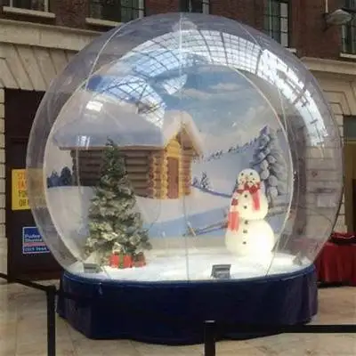 

Free Shipping 2m 3m 4m Christmas Outdoor promotion inflatable human cheap snow globe / inflatable giant decorations snow bubble