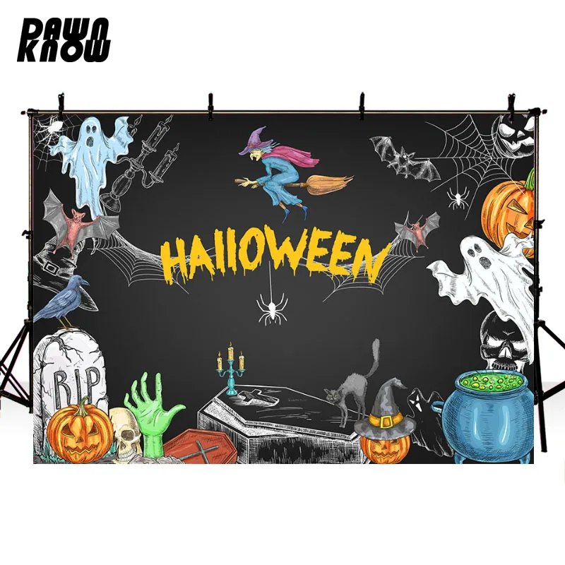 

Фон для фотосъемки вечевечерние НКИ Хэллоуина dawnзнаем, мультяшный фон ведьмы для детей, фотостудия на заказ lv924