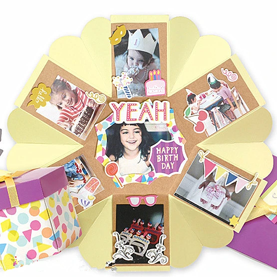 Взрыв поле коробочка с сюрпризом Альбом diy ручной пара Творческий романтическая