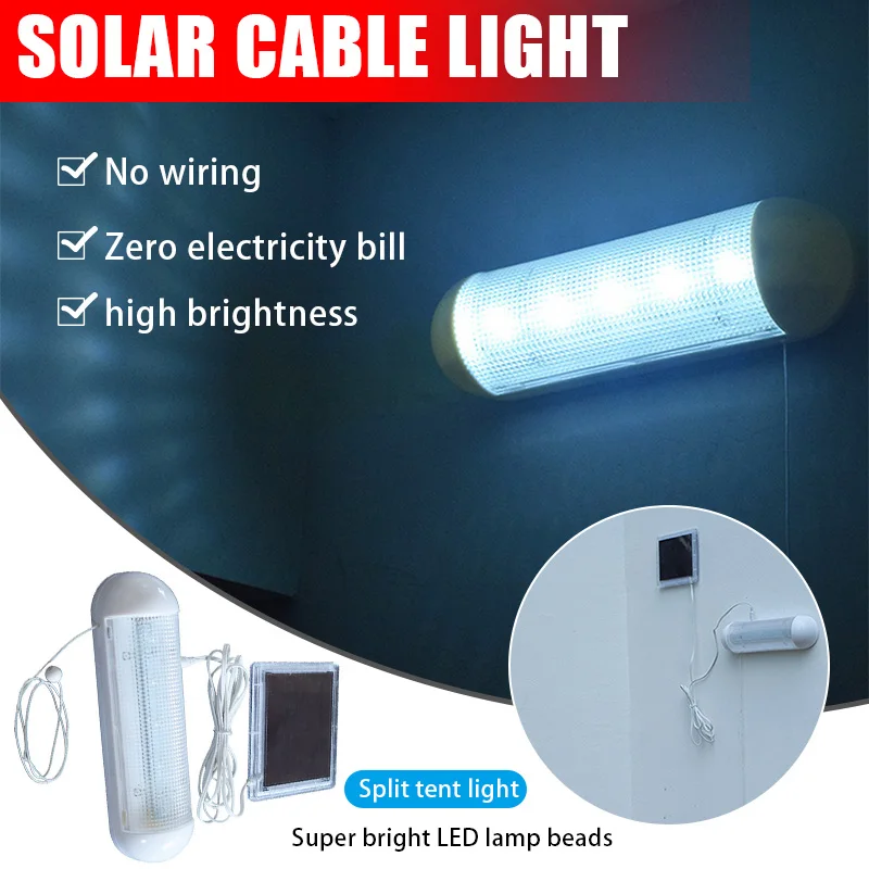 

5 LED Solar Powered Garden Shed Light Rechargeable Garage Stable Lamp JAN88