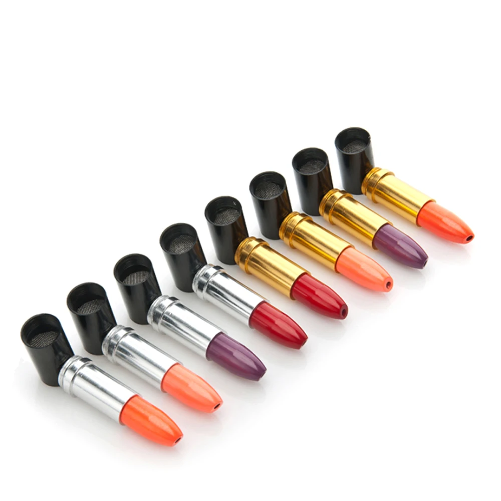 Металлические трубки для курения в форме губной помады 50 шт. аксессуары трав