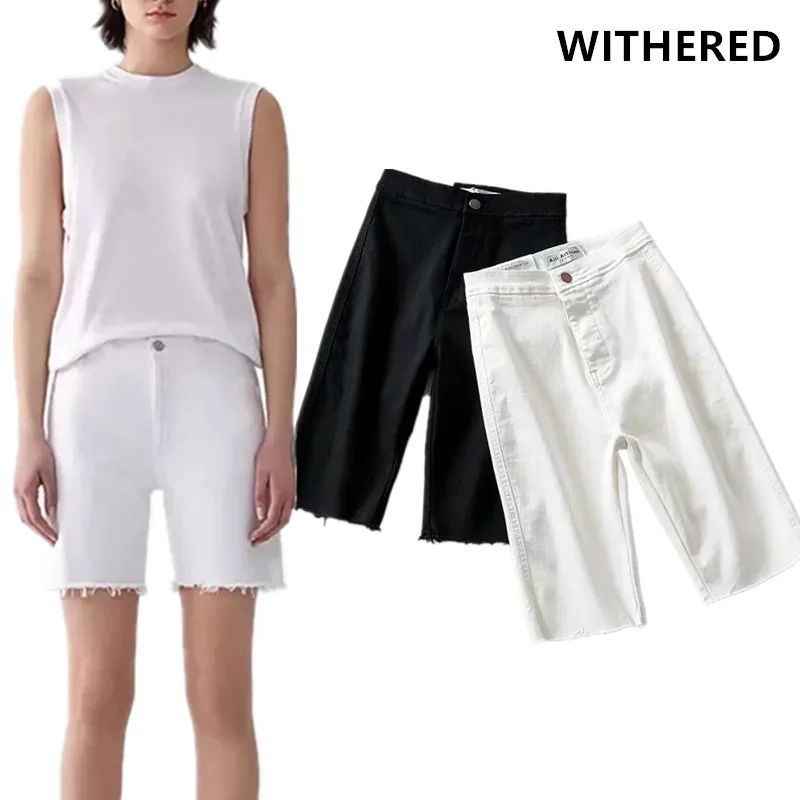 

Шорты Elmsk женские с высокой талией, винтажные супероблегающие велосипедные Короткие штаны в стиле high street AA, большие размеры