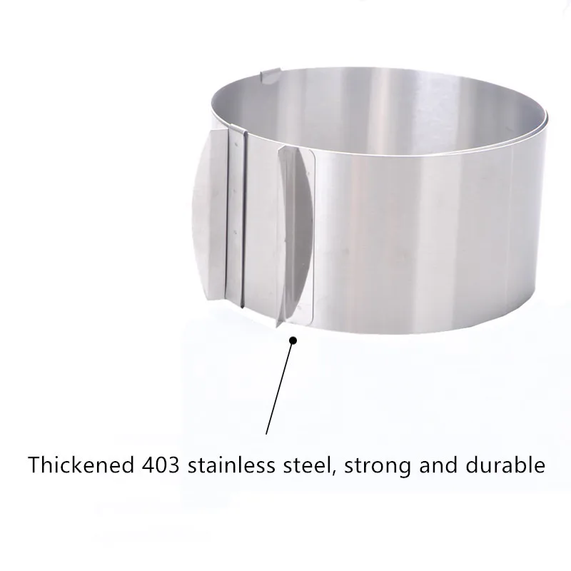 

Adjustable Mousse Ring 3D Round & Square Cake Mold Stainless Steel Baking Mould Kitchen Dessert Accessories Cake Decorating Tool