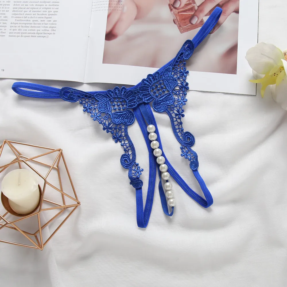 Женские брюки с вышивкой сексуальные женские стринги кулоном и жемчугом трусики