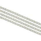 Цепочка из серебра 925 пробы для мужчин и женщин, цепочка с бусинами сделай сам, цвет под настоящий однотонный, 50 см