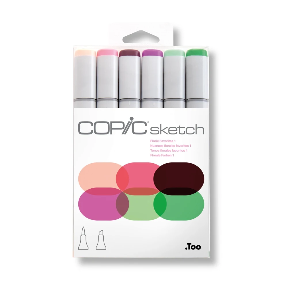Набор маркеров Copic Sketch 6 штук в пластиковой упаковке | Канцтовары для офиса и дома